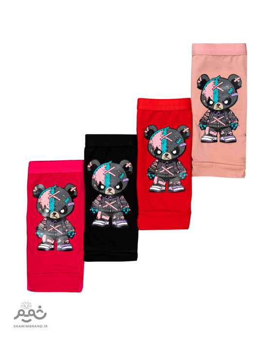 شورت پشت چاپ کش پهن  خرسی (103)